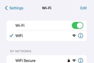 WiFi settings