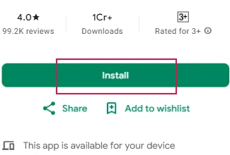 tap Install